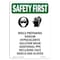 Signmission OSHA Sign, While Preparing Sodium W/ Symbol, 10in X 7in Rigid Plastic, 7" W, 10" L, Portrait OS-SF-P-710-V-11416 - alternate 1